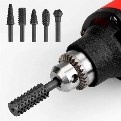 1/4" (6.2mm) 5-Piece Titanium-Coated Drill Bit Set for Woodworking, Metal & Carpentry