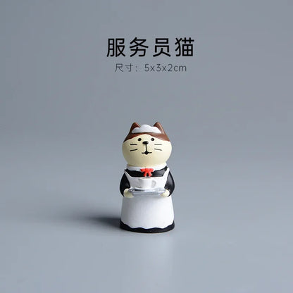 Cute Cat Bread Toast Model Toys Miniature Photography Props Figurines Gift Desktop Ornaments Figurine Decoration Crafts
