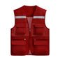 Stylish Vest Coat Breathable Cargo Vest Mesh Stitching Reflective Night Safety Waistcoat  Safe