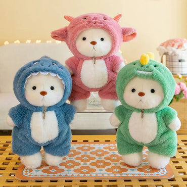 25/35cm (9.8/13.8 in) Anime Cosplay Joint Plushies Bear, Bunny, Duck, Shark and Pig Soft Stuffed Dolls for Girls