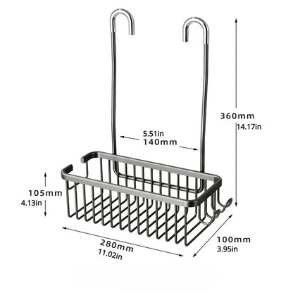 No-Drill Toilet & Shower Rack – Bathroom Storage Basket for Bath Products