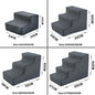 Pet Stairs for Dogs & Cats — 2/3/4-Step Detachable Sponge Ramp, Washable Waterproof Pet Ladder