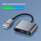3-in-1 USB External Sound Card Adapter 3.5mm 3-Port Hi-Fi Audio for Microphone, Headset and Speaker for PC Laptop