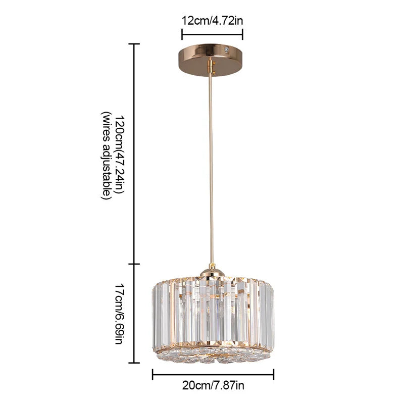 Modern LED Crystal Pendant Light & Ceiling Lamp – Luxury Chandelier for Home Decor