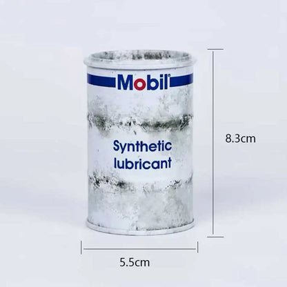 Iron Mini Oil Drum Model Chemistry Oil Drum Model Car Model Desktop Decoration Storage Box War Games Scene Model for Xmas Gifts