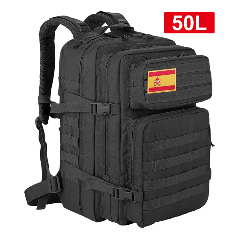 Tactical Backpack 25L/32L/45L Waterproof Large Capacity Travel Rucksack, Multi-Functional Outdoor Hiking & Camping Bag