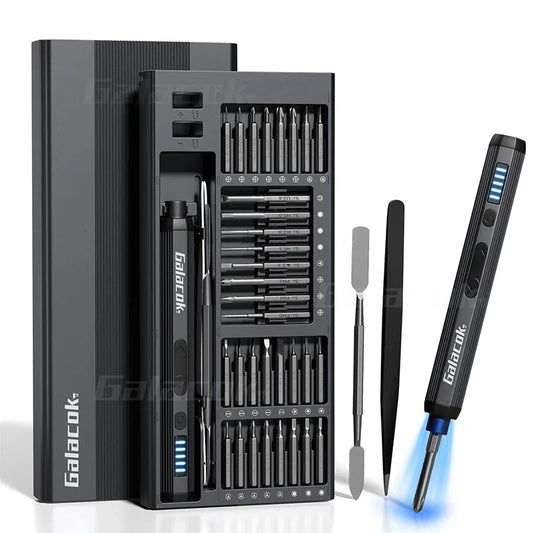 68-in-1 Precision Electric Screwdriver Set – 5 Torque Levels, LED Fill Light, Mobile Phone & iPad Repair Kit