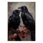Retro Crow Witch Bat Skull Dark Academia Gothic Victorian Style Wall Art Canvas Painting Poster Print Halloween Gifts Room Decor