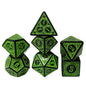 DND Game Polyhedral Dice Set with Textures Pattern 7pcs of D4 D6 D8 D10 D% D12 D20 for RPG Board Game Accessories