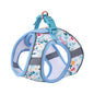 Adjustable Soft Vest Harness & Leash Set for Small & Medium Dogs & Cats – Reflective Printed Puppy Harness with Wrist Leash and Collar
