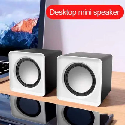 Mini USB Computer Speakers 2.0 Stereo - Portable PC Laptop Desktop Sound System, 3W x2