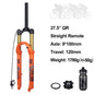 120mm (4.7in) Travel Mountain Bike Air Fork 27.5/29 in, 32mm (1.26in) Stanchion Magnesium Alloy Suspension - Orange