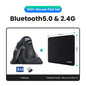 Vertical Ergonomic Wireless Mouse Bluetooth 5.0 & 2.4GHz, 4000 DPI, 6 Silent Buttons for MacBook Laptop Tablet PC
