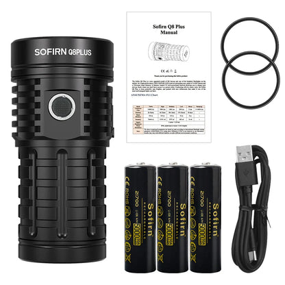 Super Powerful 16000 Lumen LED Flashlight — USB-C Rechargeable, IP68