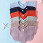 3-Pack Cotton Ruffle Bandana Baby Bibs, Infant & Toddler Burp Cloths Drool Saliva Towels, Solid Colors