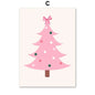 Modern Simple Wall Art Pink Christmas Tree Father Christmas HD Canvas Print Poster Home Living Room Bedroom Decoration