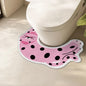 VIKAMA Diatomaceous Earth Bathroom Floor Mat Surround Shape Toilet Floor Rug Absorbent Non-Slip Mat Anti-Fouling Bathroom Decora