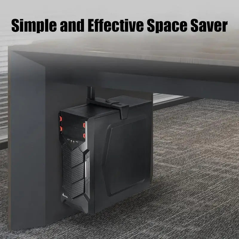 PC Under Desk Mount Computer Case Holder CPU Mount Heavy Duty Computer Case Stand Under Desk PC Stand Holder For Table Floor
