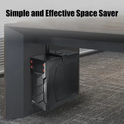 PC Under Desk Mount Computer Case Holder CPU Mount Heavy Duty Computer Case Stand Under Desk PC Stand Holder For Table Floor