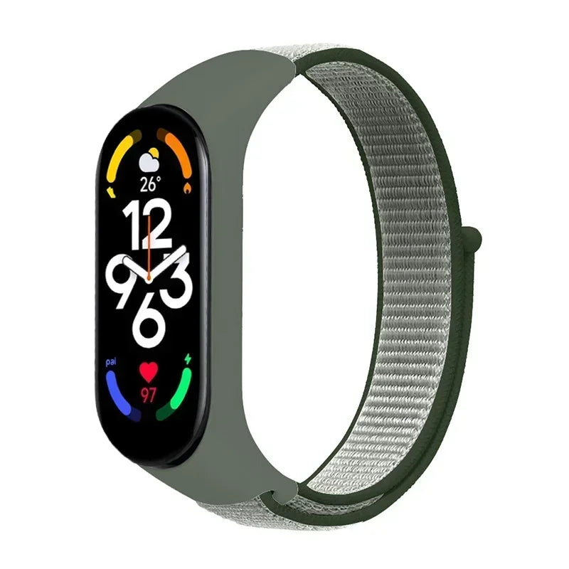 Nylon Loop Replacement Strap for Smart Fitness Tracker – Soft Adjustable Breathable Woven Wristband