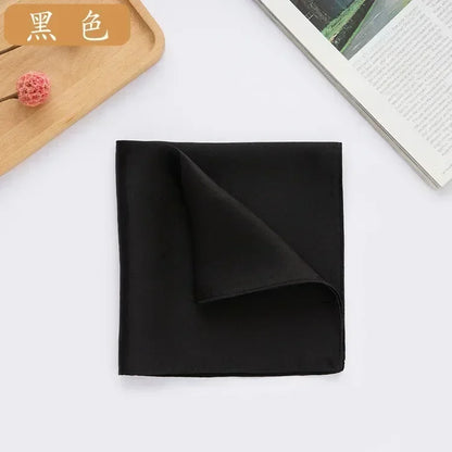 100% Mulberry Silk Men's Pocket Square 35cm (13.8in) Solid Tatting Handkerchief