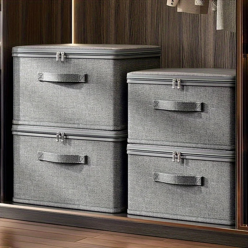 Multifunctional Foldable Storage Box with Cloth Cover , Large Capacity Quilt Storage Box bra storage box  underwear organizer