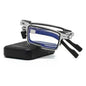 Foldable Stainless Steel Reading Glasses HD Anti-Blue Light Portable Unisex Clear Lenses