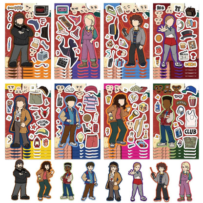 8/16/24PCS American TV Series 5 Cartoon DIY Decoration Phone Notebook Stationery Waterproof Stickers