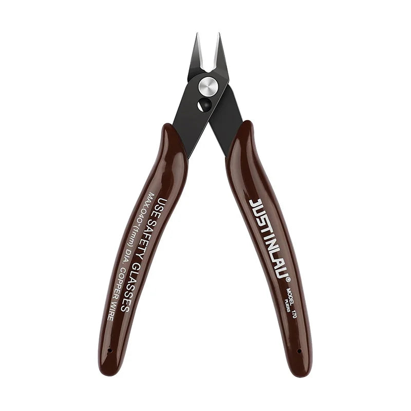Mini Flush Cutters 1-Pack 125mm (4.9in) Carbon Steel Side-Cutting Pliers for Electronics, Jewelry & Model Making