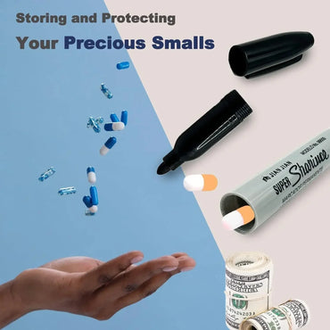 Hidden Compartment Marker Pen Diversion Safe, Discreet Storage for Cash & Jewelry — 14.5 × 1.5 × 1 cm (5.7 × 0.6 × 0.4 in)