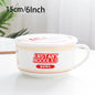 Ceramic Ramen Bowl with Lid Heat Resistant Microwave Safe Soup Bowl for Noodles Salad Rice 800ml (27 fl oz) / 1100ml (37 fl oz)