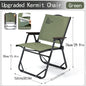 Folding Kermit-Style Camping Chair – Portable Outdoor Lounge for Beach, Picnic & Hiking
