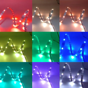 RGB LED Strip Light 5050 SMD USB 5V – Bluetooth, WiFi & IR Remote, 1m–30m (3.3ft–98.4ft) Backlight for TV Bedroom Living Room