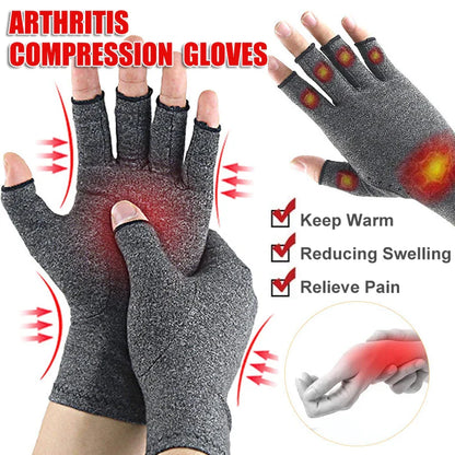 Fingerless Compression Gloves 1 Pair – Wrist Support for Hand Pain, Arthritis & Carpal Tunnel