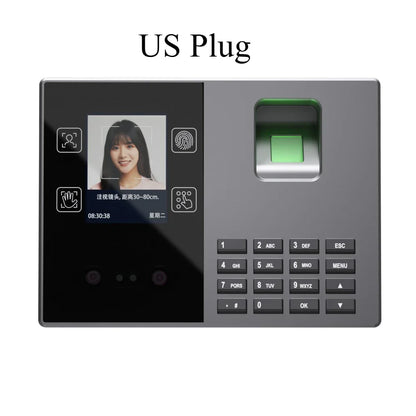 Biometric Attendance Time Clock, Facial Recognition, Fingerprint & Palm Print Reader, Password and ID Card Access