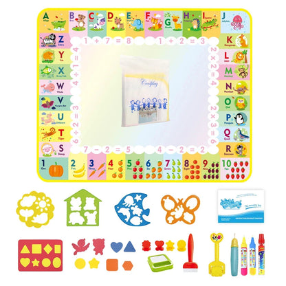 Magic Water Drawing Mat Coloring Doodle Mat with Magic Pens Educational Toys  Painting Board Montessori Toys for Kids Gifts