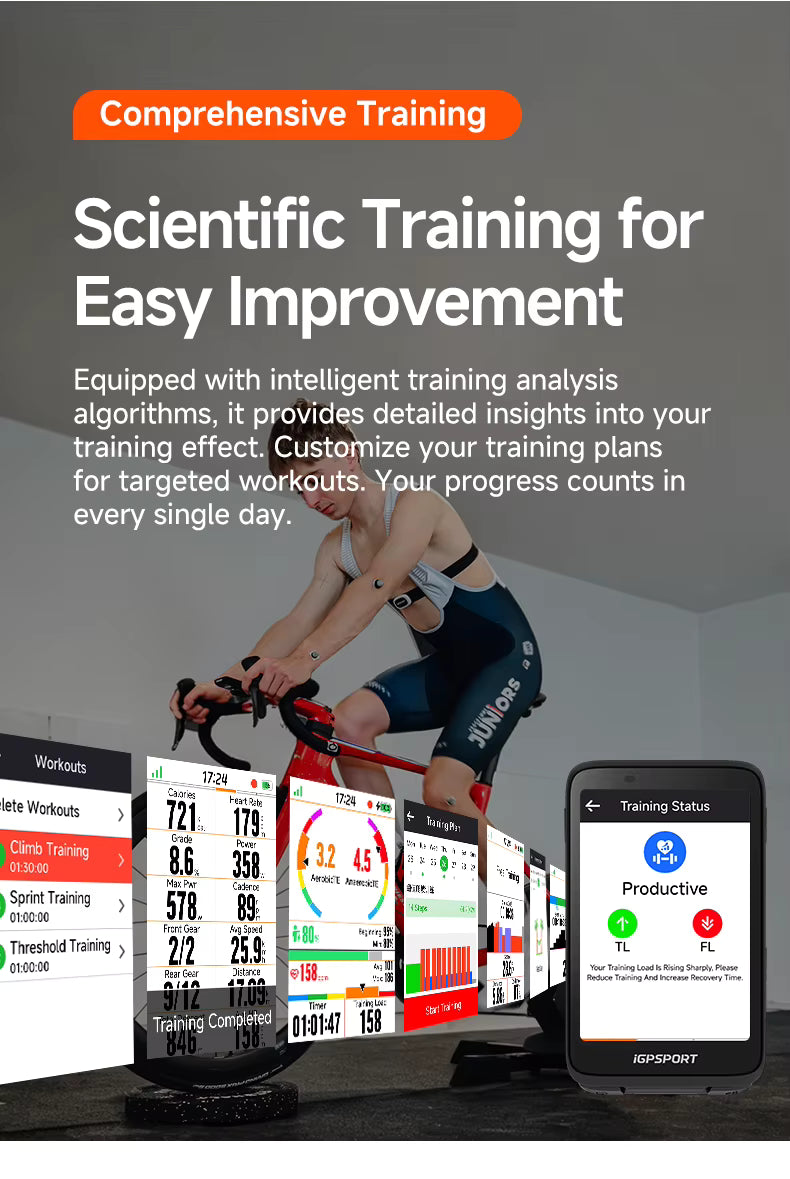 iGPSPORT BiNavi GPS Bike Computer - Touchscreen Map Navigation, 35hr Battery, IPX7, iClimb 3.0, Route Planning