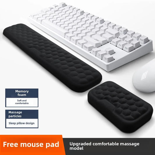 Ergonomic Memory Foam Wrist Rest for Keyboard & Mouse - Non-Slip Wrist Support for Office Laptop & Desktop
