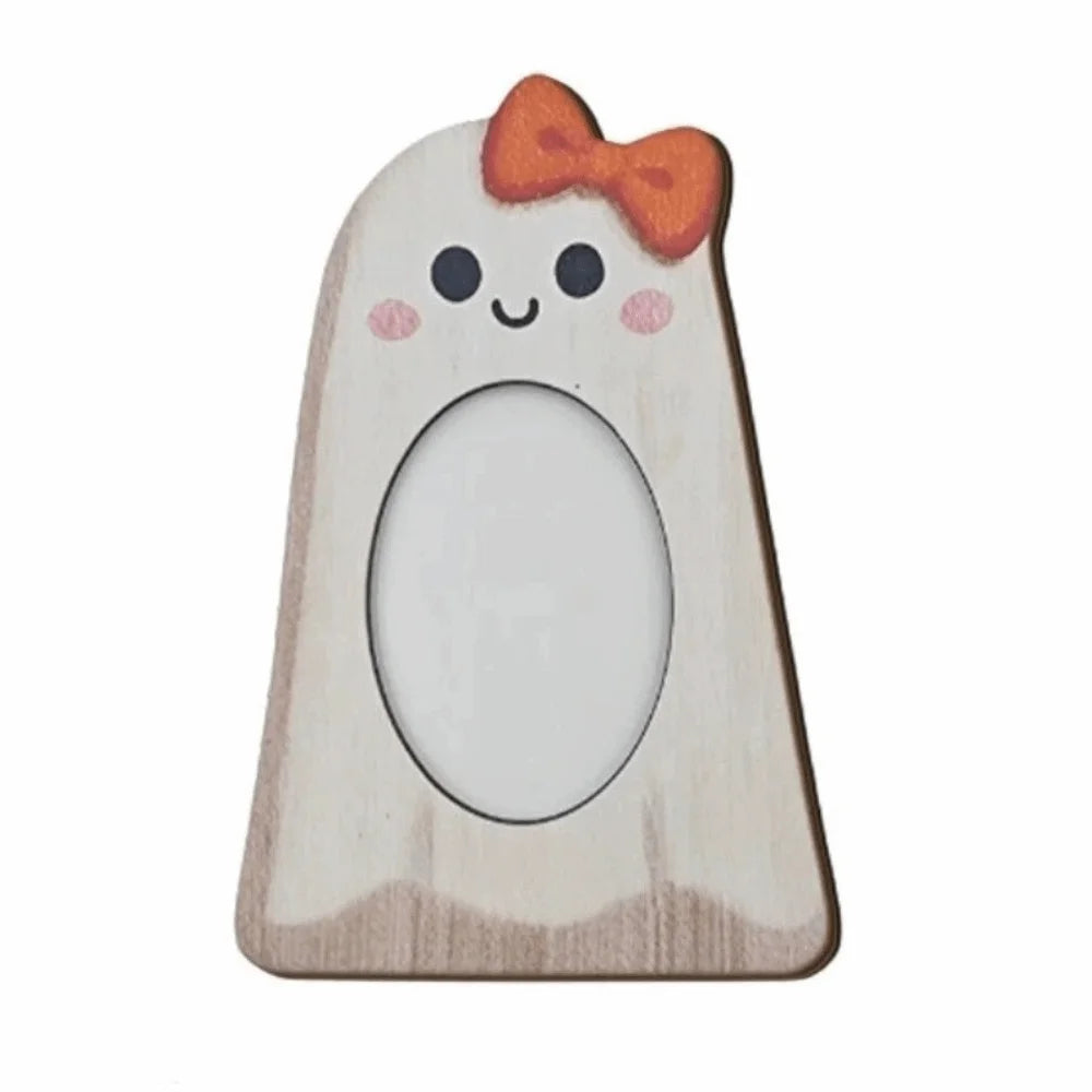 Halloween Ghost Wooden Picture Frame Tabletop Decor