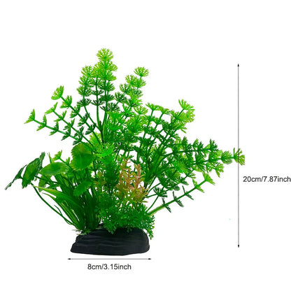 Artificial Aquarium Plants — Plastic Underwater Decorations for Fish Tanks, Realistic Aquarium Decor