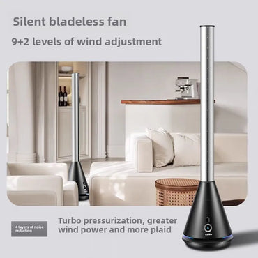 2025 NewHousehold Bladeless Fan Mute Energy-Saving Remote Control Wide-Angle Air Supply Adjustment Safety Anti-Pinch Hand Office