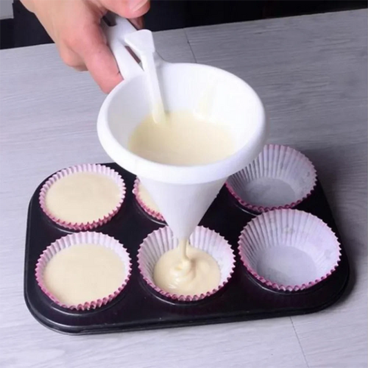 Adjustable Baking Funnel Tool – Handheld Pastry & Batter Dispenser, 9.8 cm (3.9 in) Opening