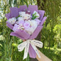 Kawaii Cat Plush Bouquet with Artificial Flowers — Cute Plush Doll Gift for Her, Valentine, Birthday, Graduation