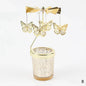 Rotating Tea Light Candle Holder Carousel Stand 6.7x3.1in (17x8cm) Metal Spinning Candlestick Gold Silver Home Party Christmas Decor Gift