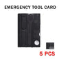 Credit-Card Multi-Tool Survival Card — Portable 5.5 × 8 cm (2.17 × 3.15 in) Pocket Emergency Tool with Screwdriver, Compass & Bottle Opener for Camping