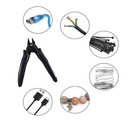 2-Pack Mini Nose Cutting Pliers | Flush Wire Cutters & Side Snips for Electrical Work