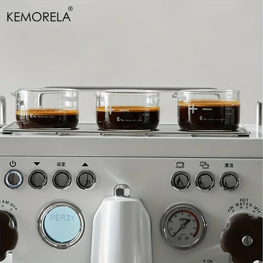 KEMORELA 1/2PCS Espresso Shot Glasses 60ml Clear Scale Measuring Cup Liquid Heavy Glass Coffee Cups Home Barista Accessories