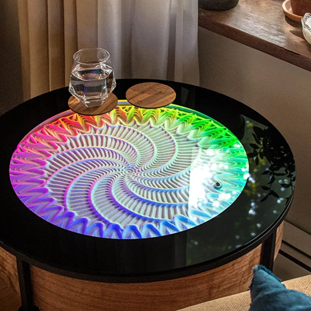 Automatic Sand Art Coffee Table, Magnetic Ball Quicksand Dynamic Art