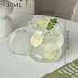 Aesthetic Borosilicate Glass Coffee Cups – Heat-Resistant Iced Coffee & Tea Glasses, 350ml (12oz) & 465ml (16oz)