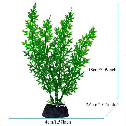 Artificial Aquarium Plants — Plastic Underwater Decorations for Fish Tanks, Realistic Aquarium Decor